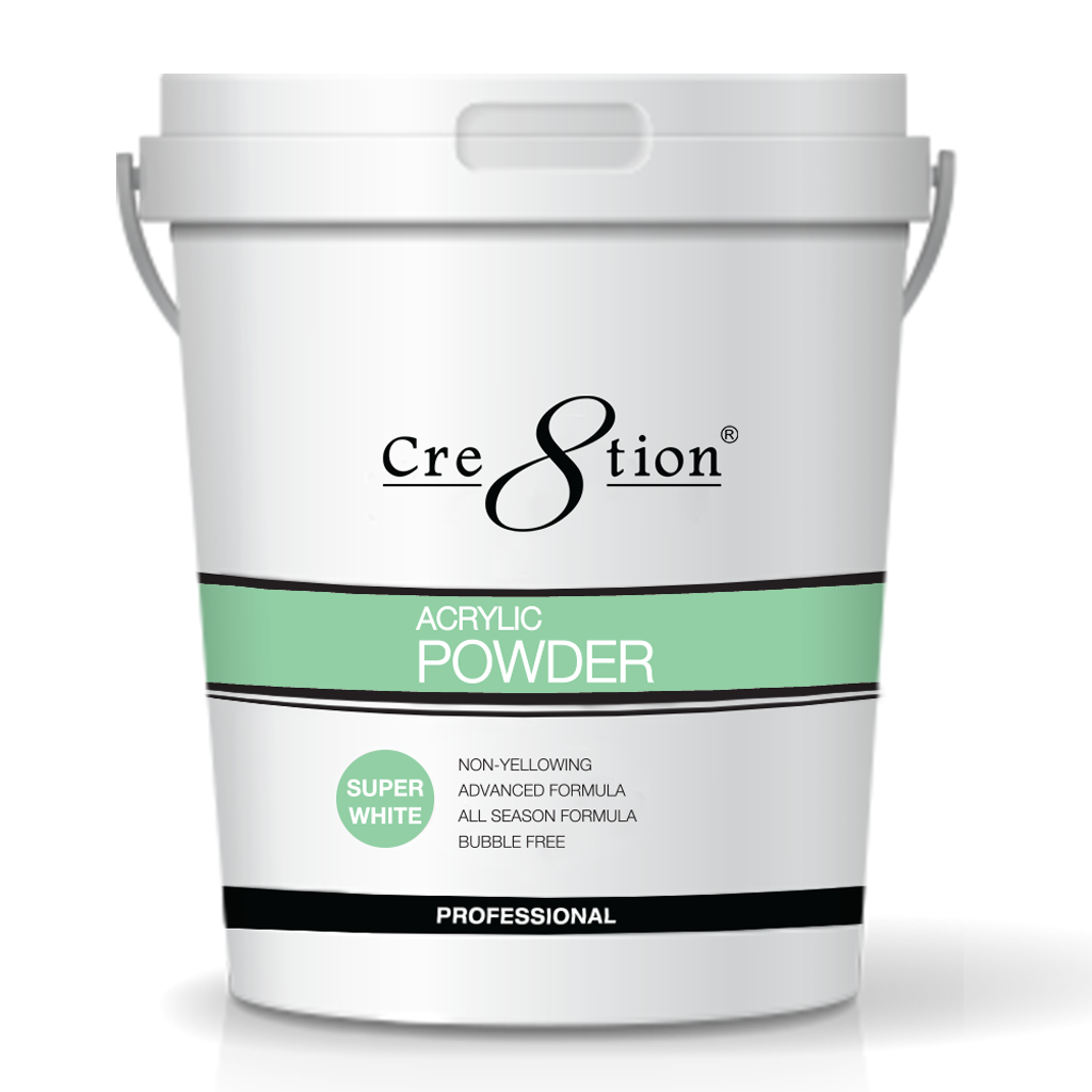 Cre8tion Acrylic Powder, Super White, 25 lbs, 01443