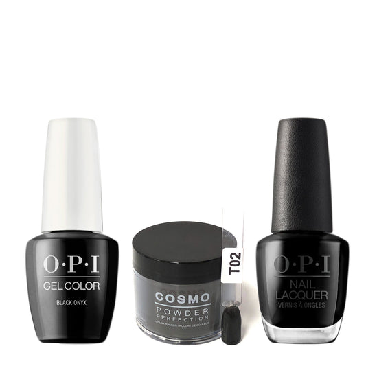 Cosmo 3in1 Dipping Powder + Gel Polish + Nail Lacquer (Matching OPI), 2oz, CT02