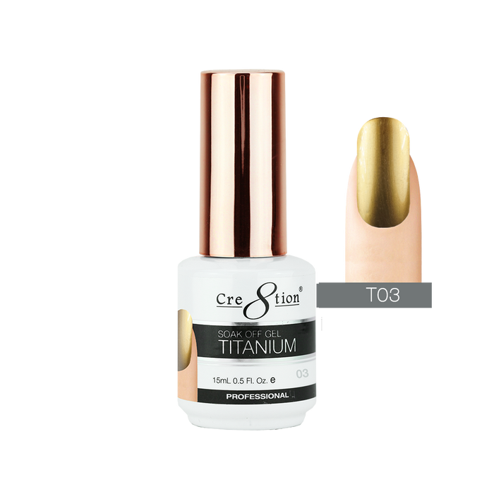 Cre8tion Titanium Gel Polish, T03, 0.5oz