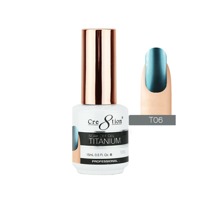 Cre8tion Titanium Gel Polish, T06, 0.5oz