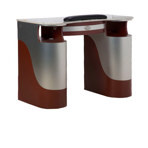 SPA Nail Table, Aluminum/Burgundy, T-105GAB (NOT Included Shipping Charge)