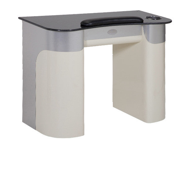 SPA Nail Table, Beige/Aluminum, T-108BA (NOT Included Shipping Charge)