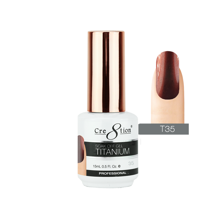 Cre8tion Titanium Gel Polish, T35, 0.5oz, 0916-1306
