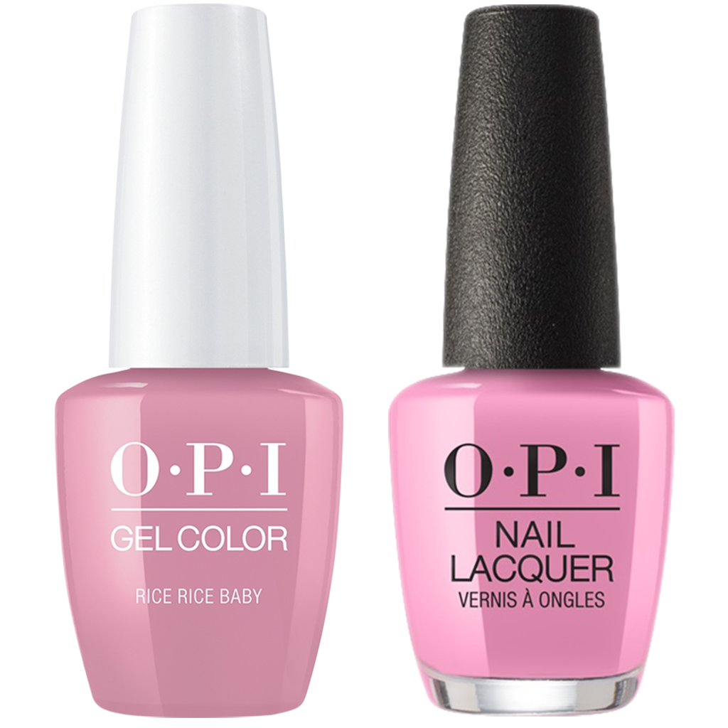 OPI GelColor And Nail Lacquer, Tokyo Spring Collection, T80, Rice Rice Baby, 0.5oz OK1110