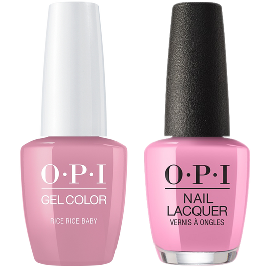 OPI GelColor And Nail Lacquer, Tokyo Spring Collection, T80, Rice Rice Baby, 0.5oz OK1110