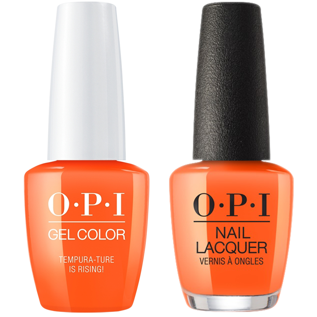 OPI GelColor And Nail Lacquer, Tokyo Spring Collection, T89, Tempura-ture Is Rising!, 0.5oz OK1110