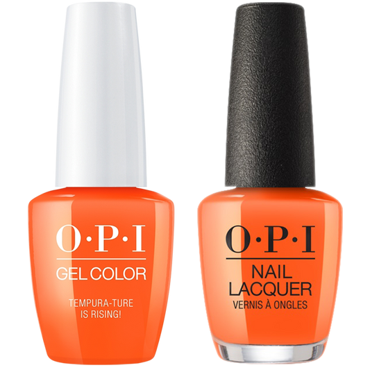 OPI GelColor And Nail Lacquer, Tokyo Spring Collection, T89, Tempura-ture Is Rising!, 0.5oz OK1110