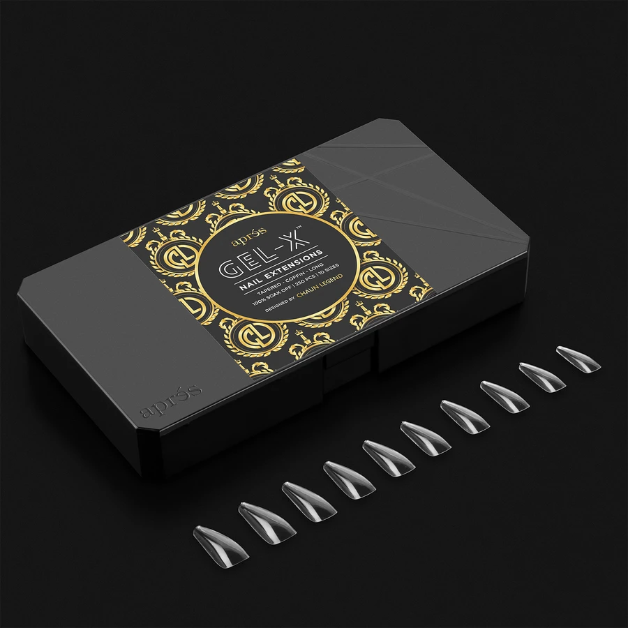 Apres Gel-X Taperd COFFIN LONG Box of Tips, 96217 OK0715MD