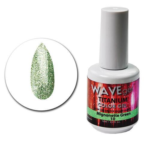 Wave Gel Titanium Gel Polish, 10, Mignonette Green, 0.5oz OK1129