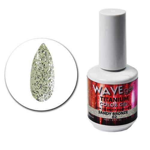 Wave Gel Titanium Gel Polish, 02, Sandy Bronze, 0.5oz OK1129