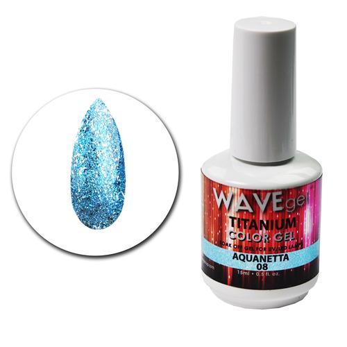 Wave Gel Titanium Gel Polish, 08, Aquanetta, 0.5oz OK1129