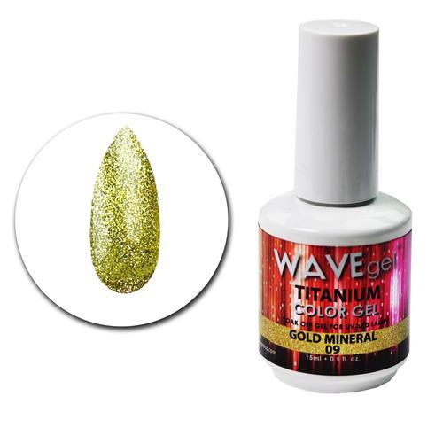Wave Gel Titanium Gel Polish, 09, Gold Mineral, 0.5oz OK1129