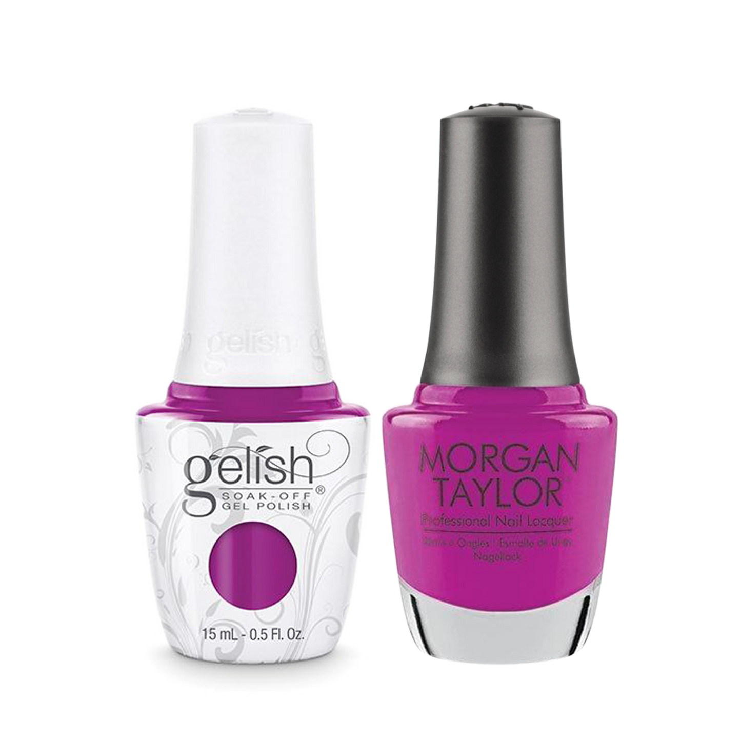 Gelish Gel Polish & Morgan Taylor Nail Lacquer 1, 1110936 + 3110936, Tahiti Hottie, 0.5oz KK1011