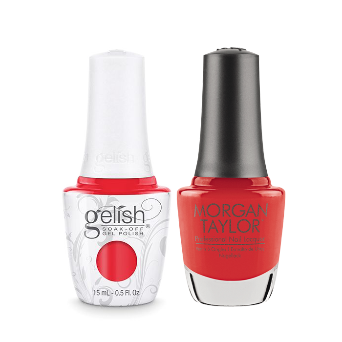 Gelish Gel Polish & Morgan Taylor Nail Lacquer, Tiger Blossom, 0.5oz, 1110821 + 50026 KK0907