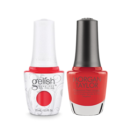 Gelish Gel Polish & Morgan Taylor Nail Lacquer, Tiger Blossom, 0.5oz, 1110821 + 50026 KK0907