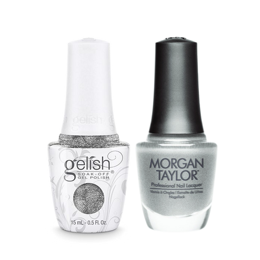 Gelish Gel Polish & Morgan Taylor Nail Lacquer, Tinsel My Fancy , 0.5oz, 1110810 + 50193