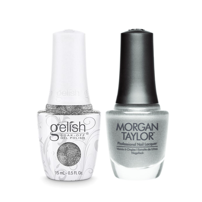Gelish Gel Polish & Morgan Taylor Nail Lacquer, Tinsel My Fancy , 0.5oz, 1110810 + 50193