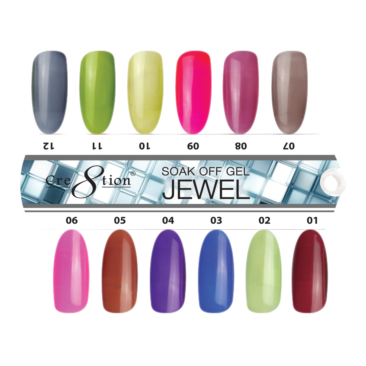 Cre8tion Jewel Gel Collection, Sample Tips