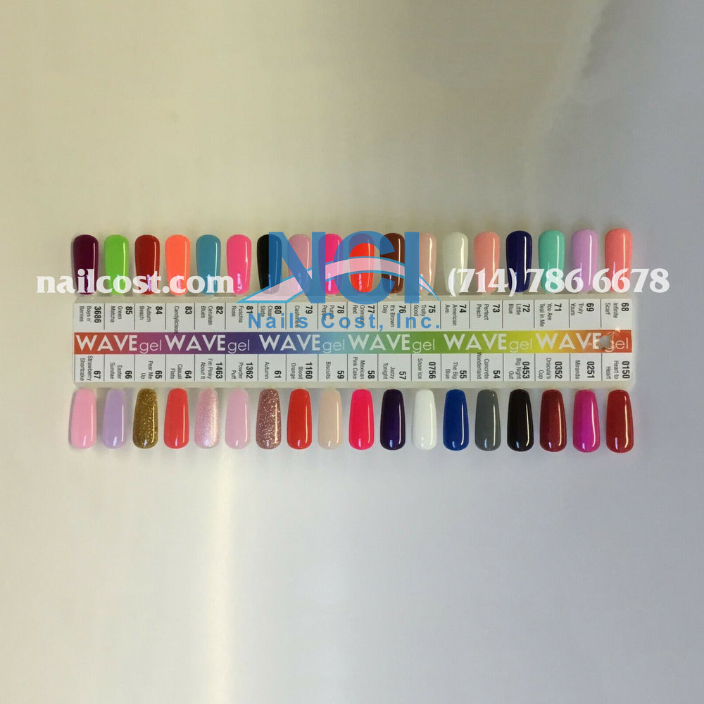 Wave Gel Nail Lacquer + Gel Polish, Tips Sample #01, 36 Colors (From #50 To #86) OK0524VD