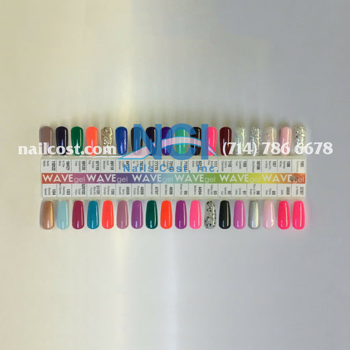 Wave Gel Nail Lacquer + Gel Polish, Tips Sample #02, 36 Colors (From #87 To #122) OK0524VD