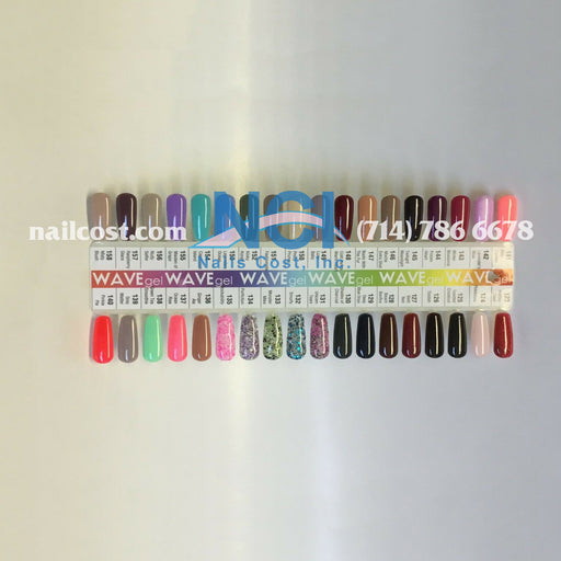 Wave Gel Nail Lacquer + Gel Polish, Tips Sample #03, 36 Colors (From #123 To #158) OK0524VD