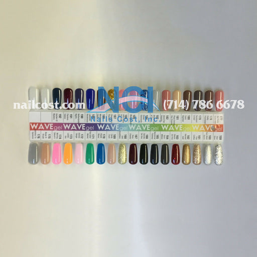 Wave Gel Nail Lacquer + Gel Polish, Tips Sample #04, 36 Colors (From #159 To #192) OK0524VD