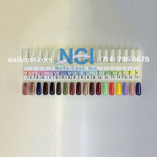 Wave Gel Nail Lacquer + Gel Polish, Tips Sample #05, 36 Colors (From #193 To #228) OK0524VD