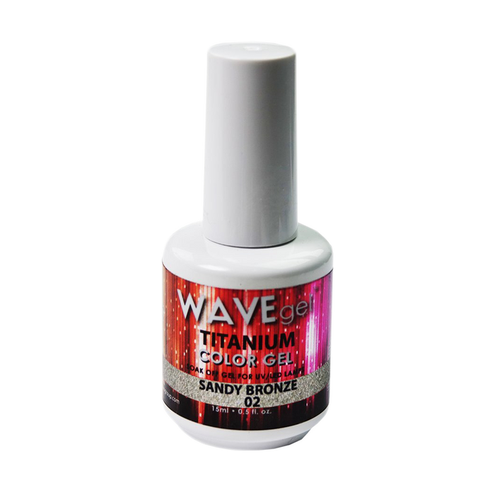 Wave Gel Titanium Gel Polish, 02, Sandy Bronze, 0.5oz OK1129
