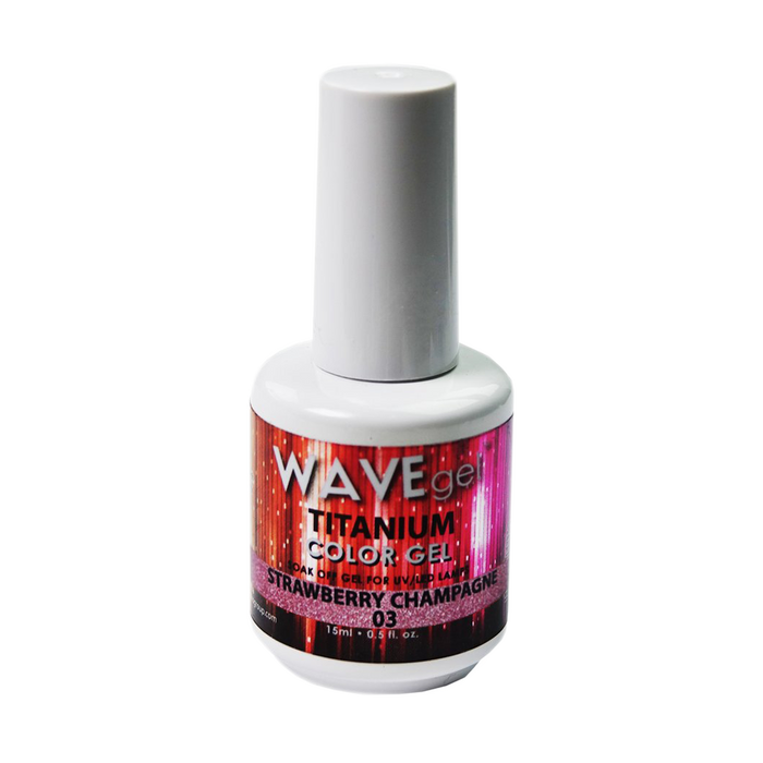 Wave Gel Titanium Gel Polish, 03, Strawberry Champagne, 0.5oz OK1129