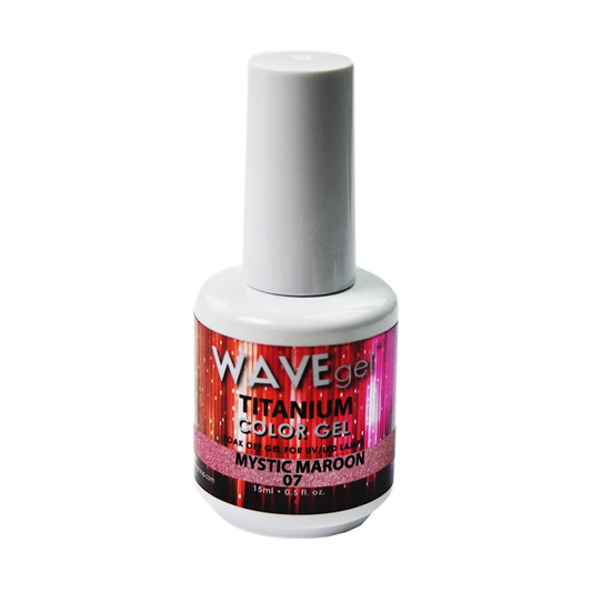 Wave Gel Titanium Gel Polish, 07, Mystic Maroon, 0.5oz OK1129