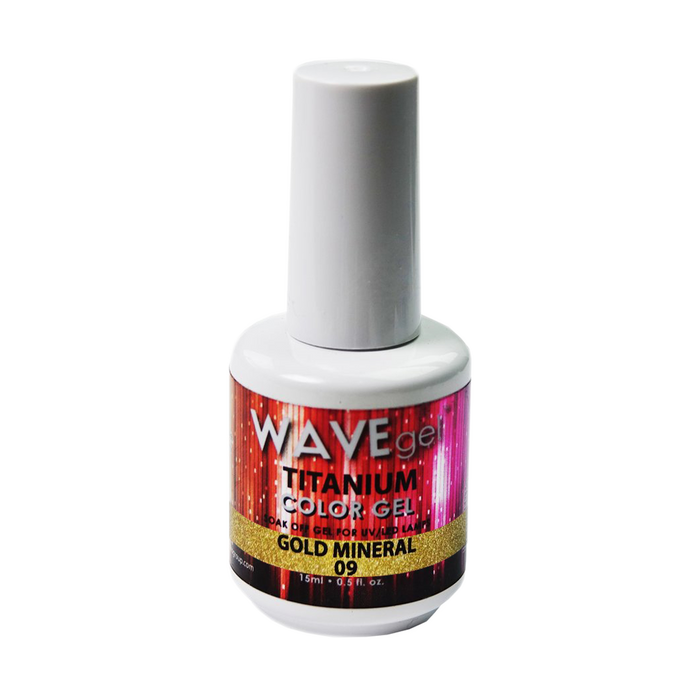 Wave Gel Titanium Gel Polish, 09, Gold Mineral, 0.5oz OK1129