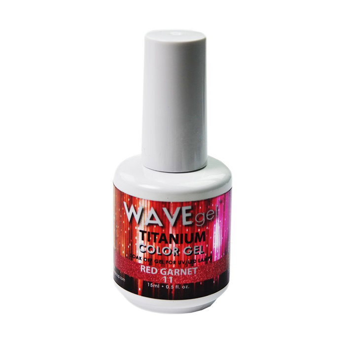 Wave Gel Titanium Gel Polish, 11, Red Garnet, 0.5oz OK1129