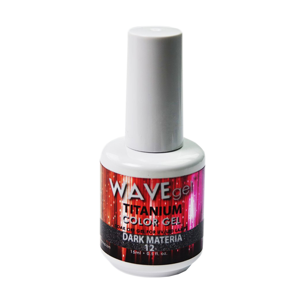 Wave Gel Titanium Gel Polish, 12, Dark Materia, 0.5oz OK1129