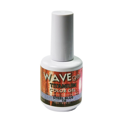 Wave Gel Titanium Gel Polish, 19, Steel Blue, 0.5oz OK1129