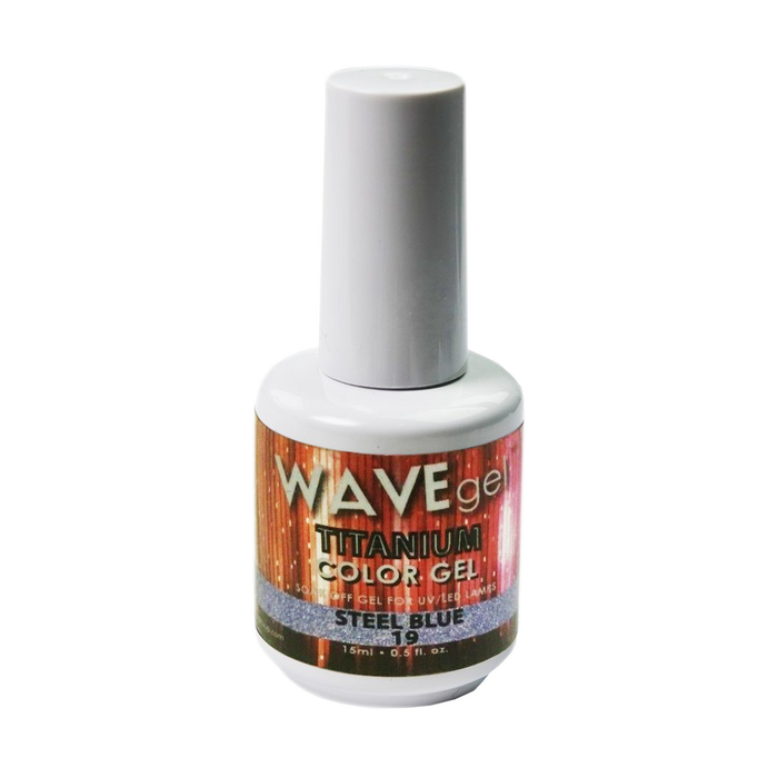 Wave Gel Titanium Gel Polish, 19, Steel Blue, 0.5oz OK1129