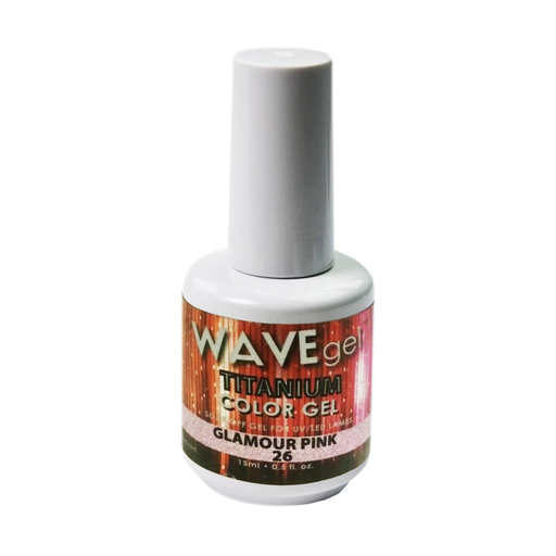 Wave Gel Titanium Gel Polish, 26, Glamour Pink, 0.5oz OK1129