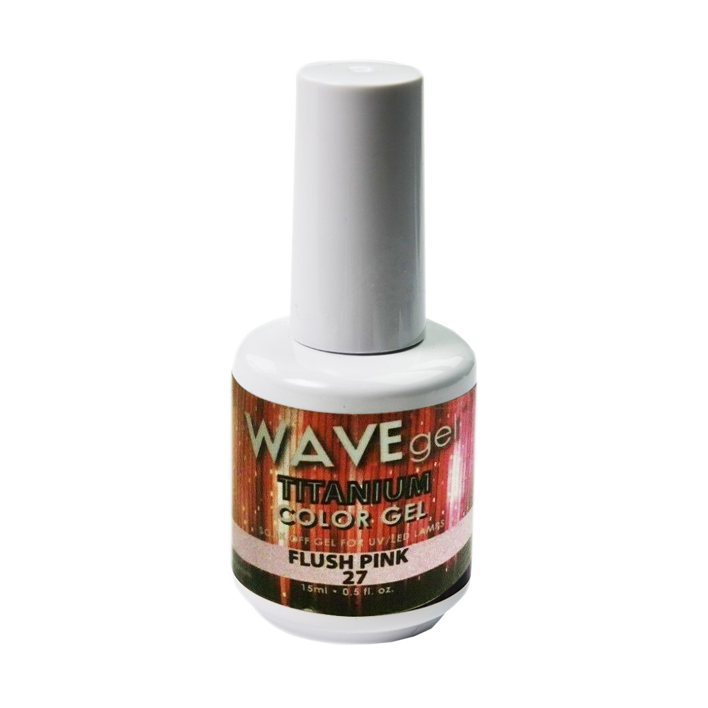 Wave Gel Titanium Gel Polish, 27, Flush Pink, 0.5oz OK1129