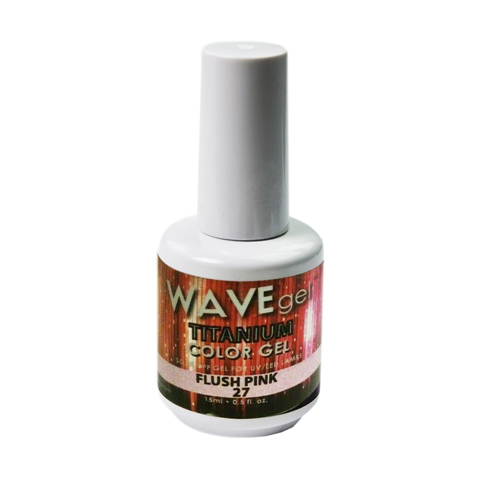 Wave Gel Titanium Gel Polish, 27, Flush Pink, 0.5oz OK1129