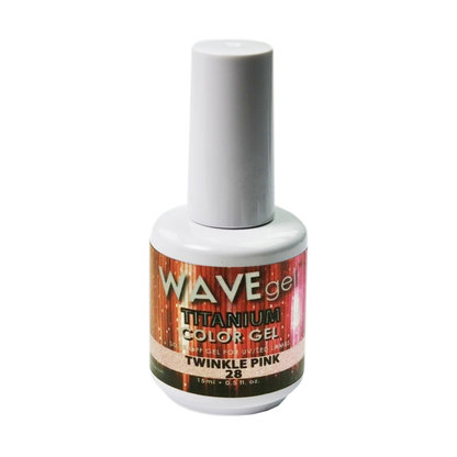 Wave Gel Titanium Gel Polish, 28, Twinkle Pink, 0.5oz OK1129