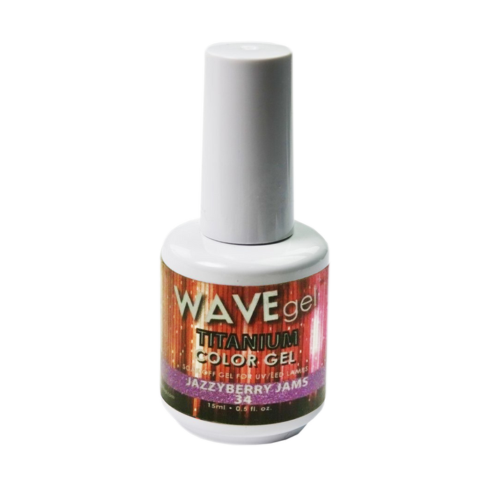 Wave Gel Titanium Gel Polish, 34, Jazzyberry Jams, 0.5oz OK1129