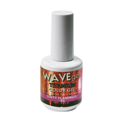 Wave Gel Titanium Gel Polish, 35, Dirty Flamingo, 0.5oz OK1129