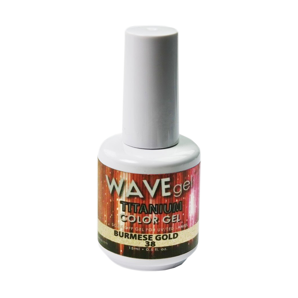 Wave Gel Titanium Gel Polish, 38, Burmese Gold, 0.5oz OK1129