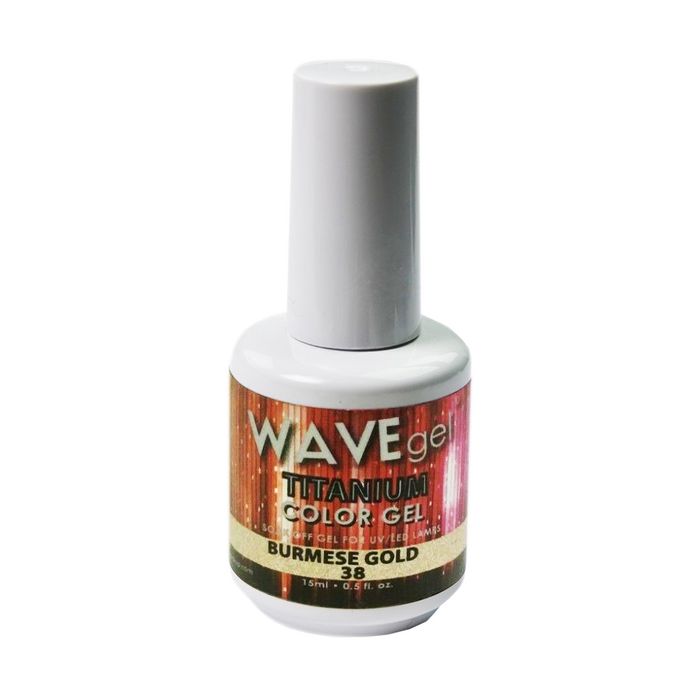 Wave Gel Titanium Gel Polish, 38, Burmese Gold, 0.5oz OK1129
