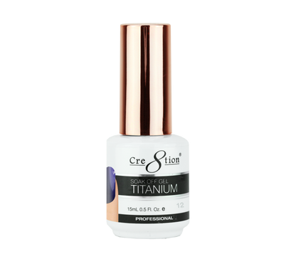 Cre8tion Titanium Gel Polish, T12, 0.5oz, 0916-1283 KK1204