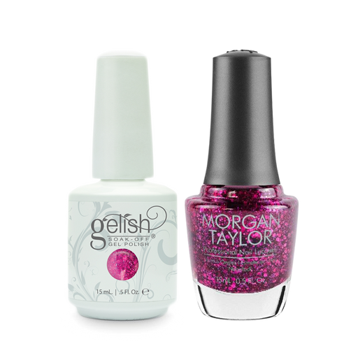 Gelish Gel Polish & Morgan Taylor Nail Lacquer, Too Tough Too Be Sweet / To Rule or Not to Rule , 0.5oz, 01856+ 50102