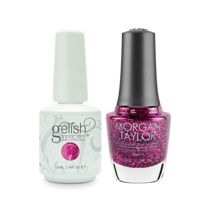 Gelish Gel Polish & Morgan Taylor Nail Lacquer, Too Tough Too Be Sweet / To Rule or Not to Rule , 0.5oz, 01856+ 50102
