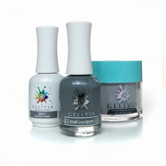 Gelivia 3in1 Dipping Powder + Gel Polish + Nail Lacquer, 011, Autumn's Rain, OK0304VD