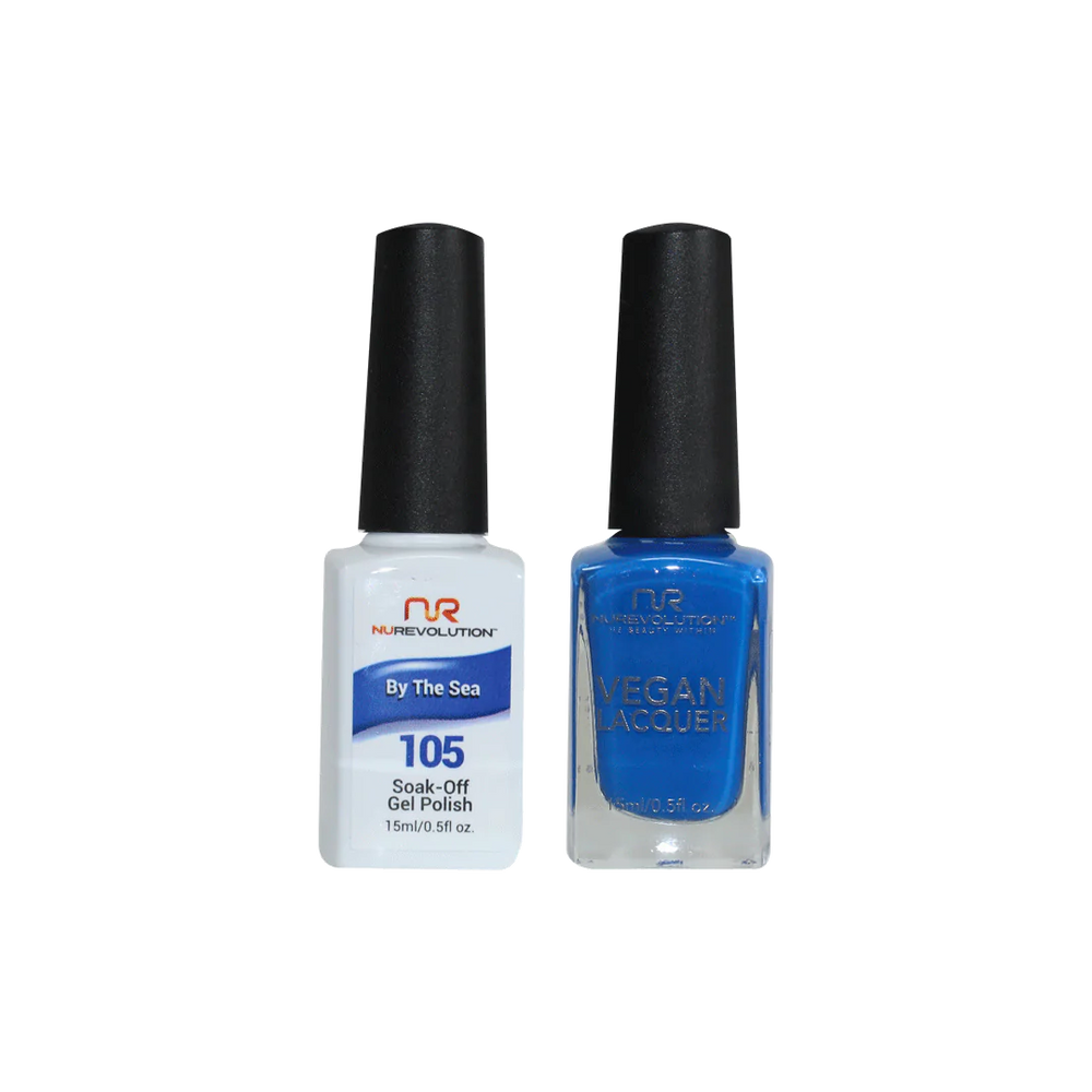 NuRevolution Gel Polish + Nail Lacquer, 105, By The Sea, 0.5oz