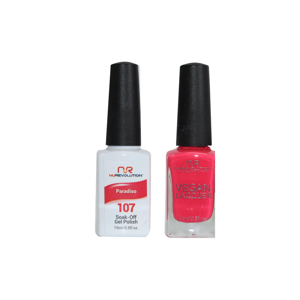 NuRevolution Gel Polish + Nail Lacquer, 107, Paradise, 0.5oz