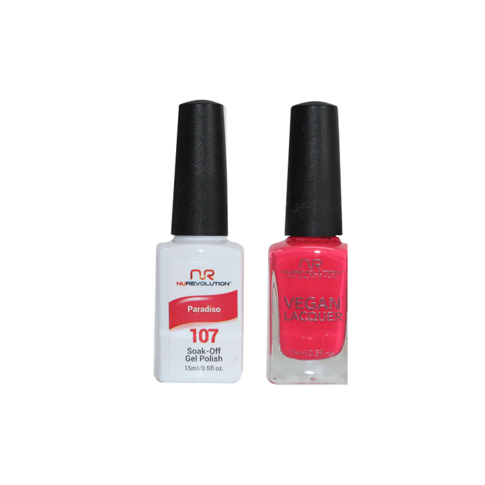 NuRevolution Gel Polish + Nail Lacquer, 107, Paradise, 0.5oz